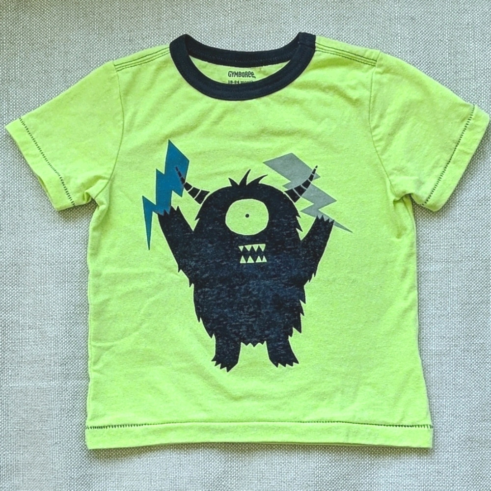 Gymboree Baby Neon Green Monster Tee